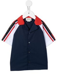 Gucci Kids рубашка с короткими рукавами и логотипом
