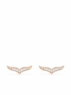 GINETTE NY серьги-гвоздики из розового золота с бриллиантами