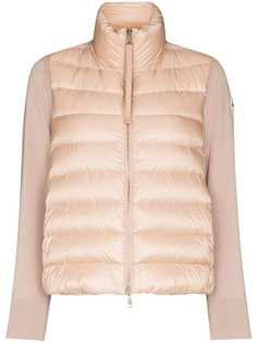 Moncler пуховик со вставками