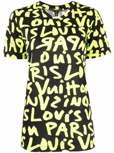 Louis Vuitton футболка pre-owned с принтом из коллаборации с Stephen Sprouse