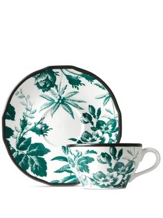 Gucci набор из кофейной чашки и блюдца с принтом Herbarium