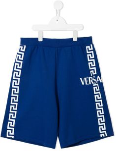 Versace Kids шорты с узором Greca