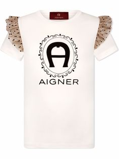 Aigner Kids футболка с оборками
