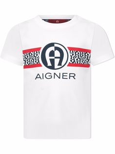Aigner Kids футболка с логотипом
