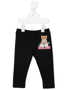 Moschino Kids легинсы с принтом Teddy Bear