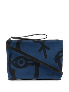 Kenzo клатч с графичным принтом