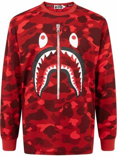 A BATHING APE® футболка Colours Camo Side Shark Bape