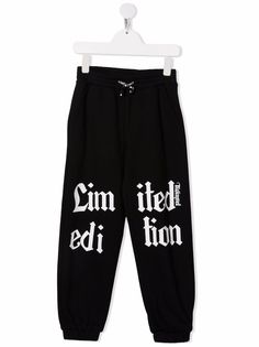 TWINSET Kids спортивные брюки с надписью
