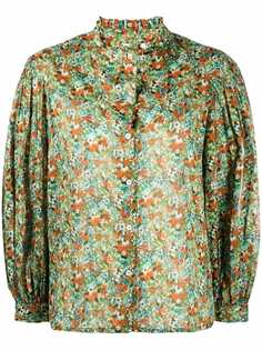 Masscob рубашка с объемными рукавами и цветочным принтом