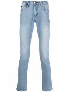 Philipp Plein узкие джинсы с эффектом потертости