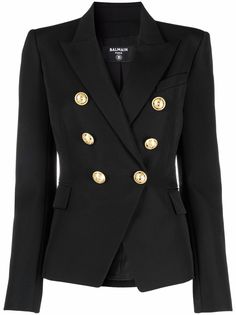 Balmain двубортный блейзер из шерсти