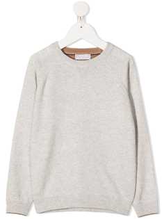 Brunello Cucinelli Kids свитер в рубчик с длинными рукавами