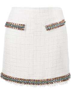 Blumarine декорированная твидовая юбка