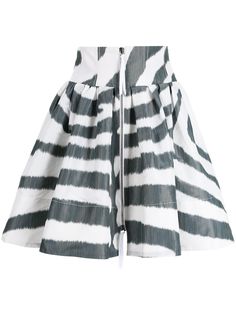 Carolina Herrera шелковая юбка с абстрактным принтом
