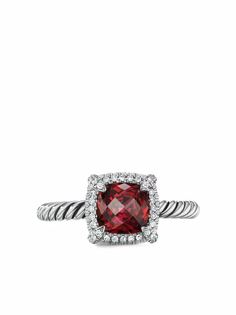 David Yurman серебряное кольцо Châtelaine с бриллиантом