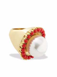 Oscar de la Renta кольцо с жемчугом