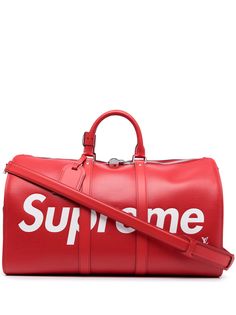 Louis Vuitton дорожная сумка Keepall 45 2017-го года из коллаборации с Supreme