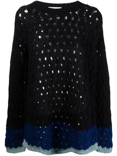 Koché ярусный джемпер крупной вязки