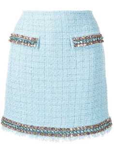 Blumarine декорированная твидовая юбка