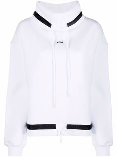 MSGM толстовка с высоким воротником и нашивкой-логотипом