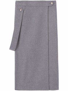 Burberry юбка прямого кроя со съемным ремнем