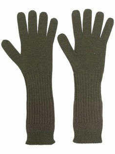 Jil Sander шерстяные перчатки в рубчик