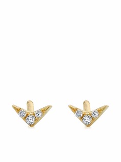 Lizzie Mandler Fine Jewelry серьга-гвоздик из желтого золота с бриллиантами