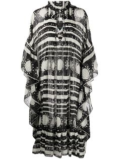 Cynthia Rowley шелковое платье-кафтан с принтом