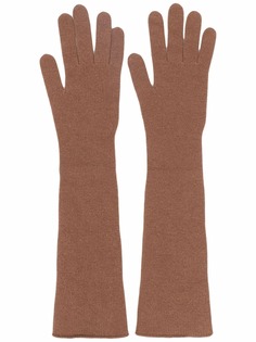 Alberta Ferretti шерстяные перчатки в рубчик