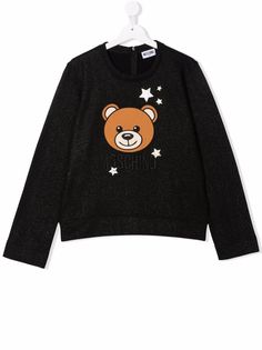 Moschino Kids футболка с вышивкой Teddy Bear