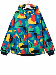 Stella McCartney Kids пуховик с графичным принтом