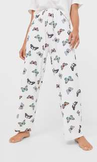 Stradivarius Пижамные Брюки С Принтом Синий L