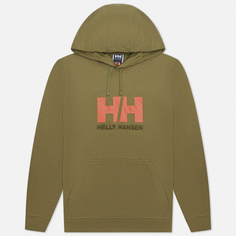 Мужская толстовка Helly Hansen HH Logo Hoodie, цвет оливковый