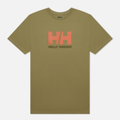 Мужская футболка Helly Hansen HH Logo, цвет оливковый
