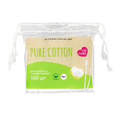 Палочки ватные LP CARE PURE COTTON в пакетике 160 шт