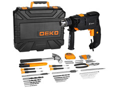 Электроинструмент DEKO DKID600W кейс + набор инструментов 40 предметов черный/оранжевый ДЕКО