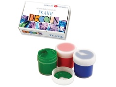 Краски акриловые Невская Палитра Decola по ткани 6 цветов по 20ml 4141025