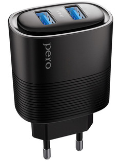 Зарядное устройство Pero TC08 Auto Max 2xUSB 3.4A Black TC08BL ПЕРО