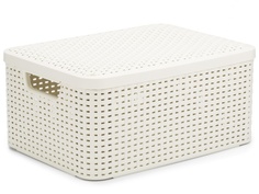 Корзина Curver Rattan Style Box M + крышка Cream 03618-885