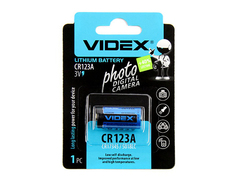 Батарейка CR123A - Videx 1BL (1 штука) VID-CR123