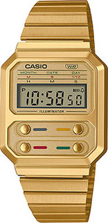Японские наручные мужские часы Casio A100WEG-9AEF. Коллекция Vintage