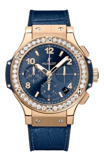 Часы big bang gold blue diamonds Hublot