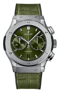 Часы classic fusion chronograph titanium green Hublot