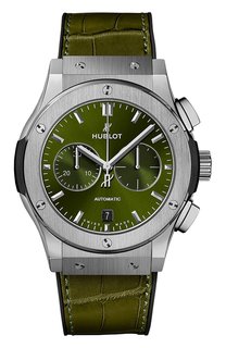 Часы classic fusion chronograph titanium green Hublot