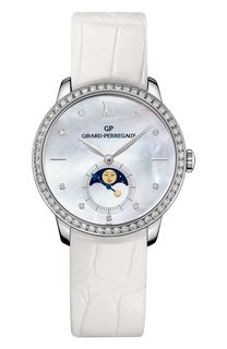 Часы white gold moon phase pearl Girard-Perregaux