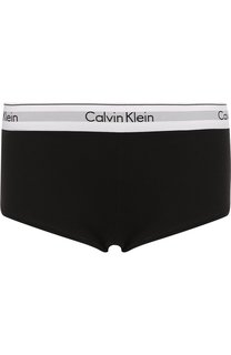 Трусы из смеси хлопка и вискозы с логотипом бренда Calvin Klein