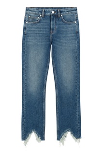 Укороченные джинсы с необработанным краем Maje