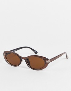 Женские коричневые овальные солнцезащитные очки Jeepers Peepers-Розовый цвет