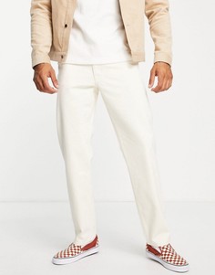 Светло-бежевые джинсы прямого кроя ASOS DESIGN-Белый