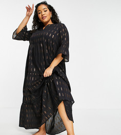 Черное пляжное платье макси Vero Moda Curve-Черный цвет